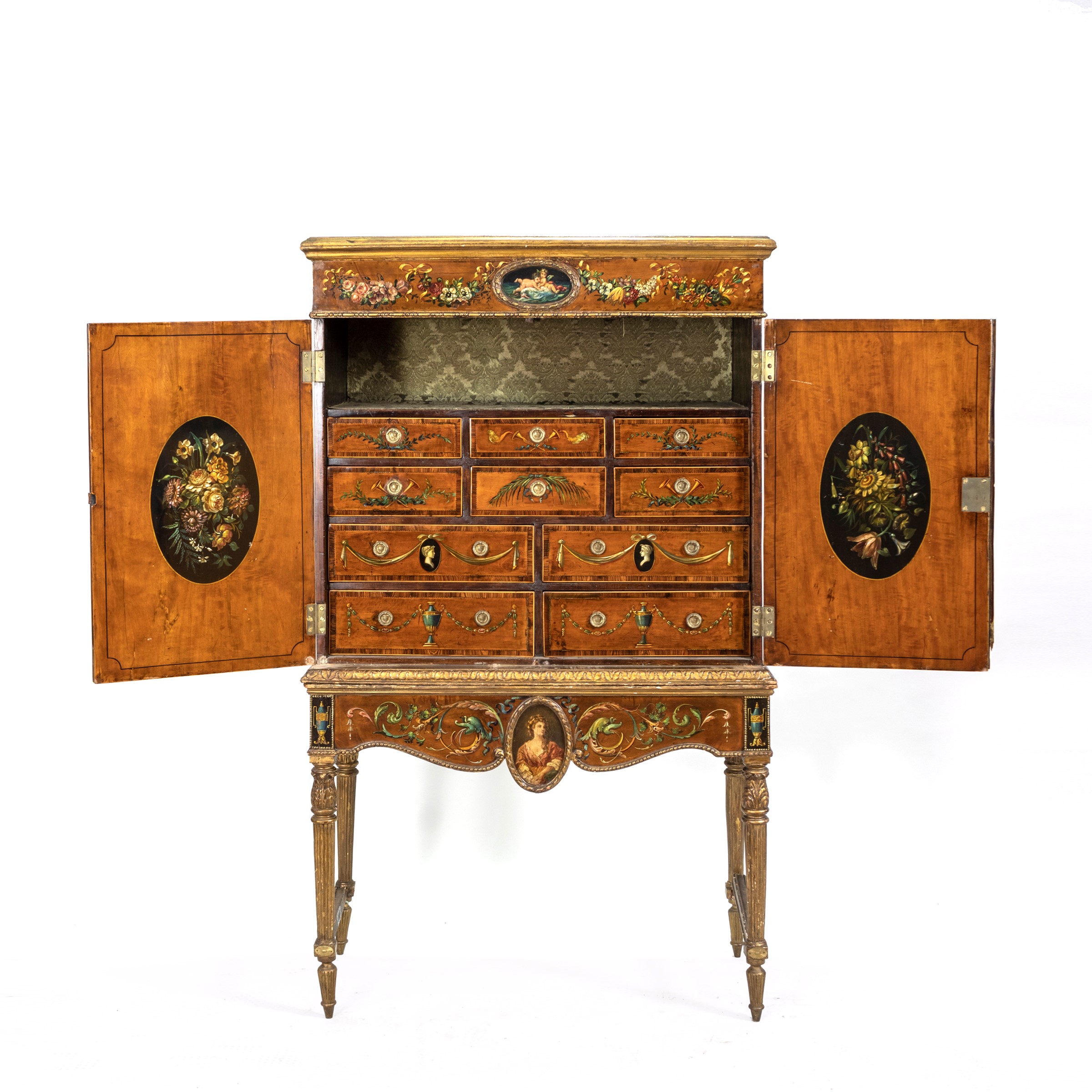 W.p Rackham, Stipo in Legno Dipinto