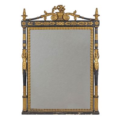 Specchiera in Legno Laccato e Dorato