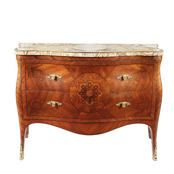 Cassettone in legno e marmo  (Napoli, XVIII Sec.)  - Asta Arredi, Sculture, Dipinti Antichi e del XIX Secolo - I - Colasanti Casa d'Aste