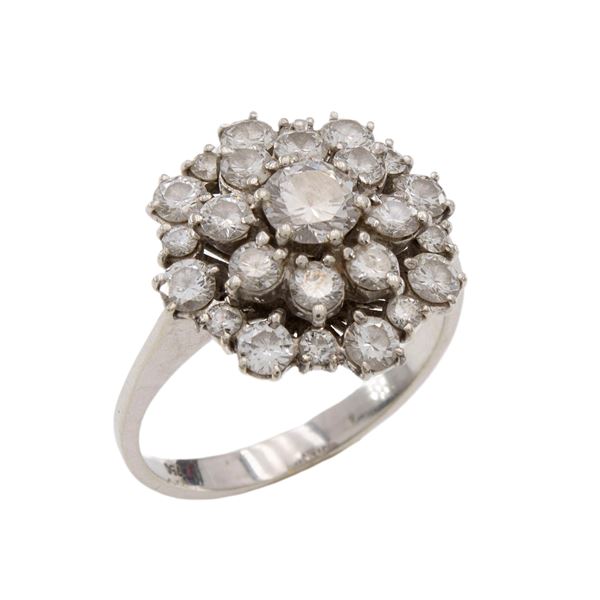 18kt white gold and diamond ring  - Auction Jewels and Watches - Colasanti Casa d'Aste