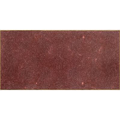 Piano Rettangolare Lastronato in Porfido e Bronzo Dorato