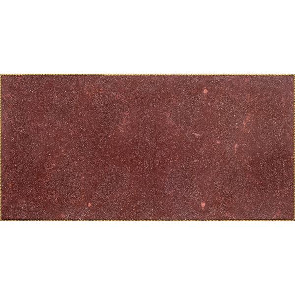 Rectangular veneered porphyry and gilded bronze top