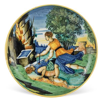 Piatto in Maiolica Policroma