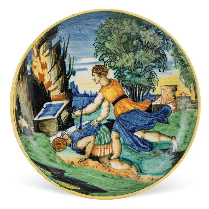 Piatto in Maiolica Policroma