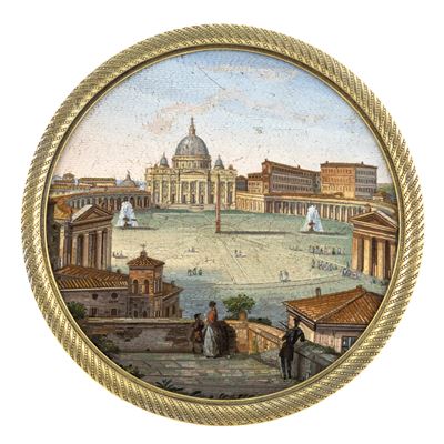 Placca Circolare in Micromosaico
