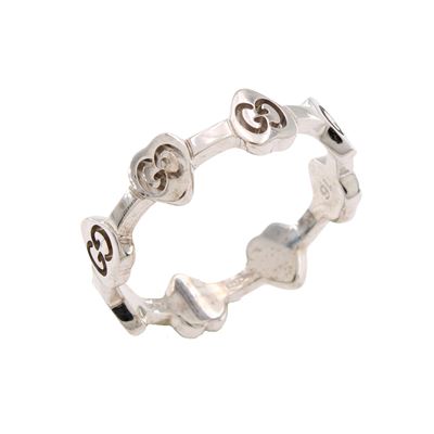 Gucci Anello Cuori in Oro Bianco 18kt