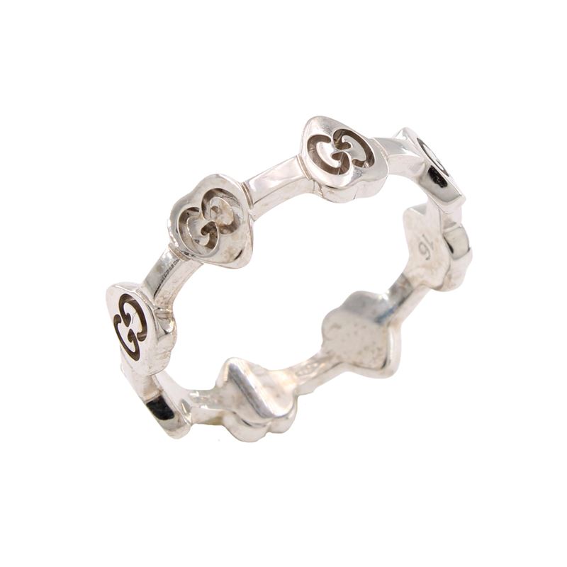 Gucci Anello Cuori in Oro Bianco 18kt