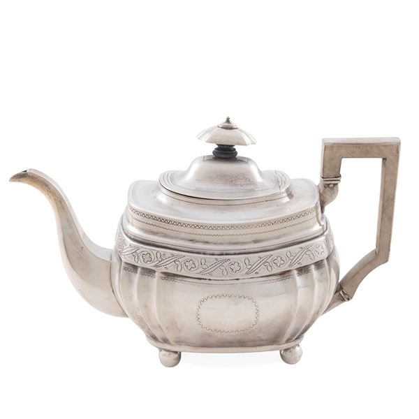 Silver teapot