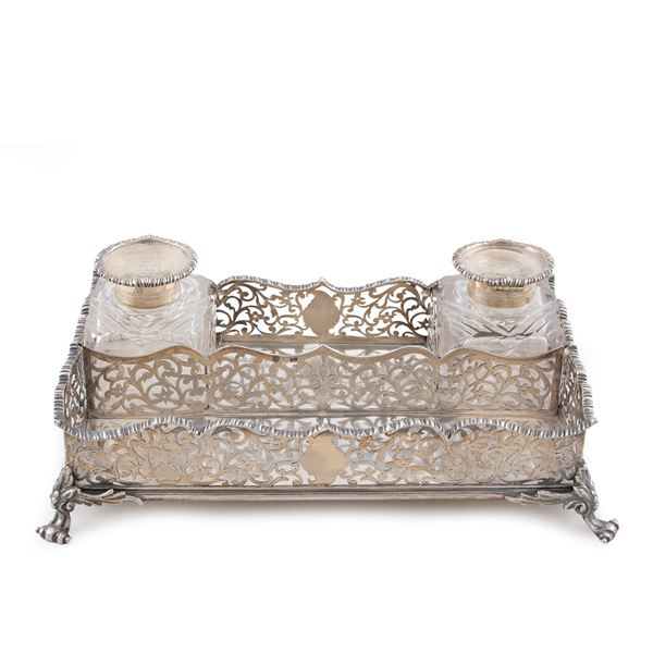 Silver inkwell