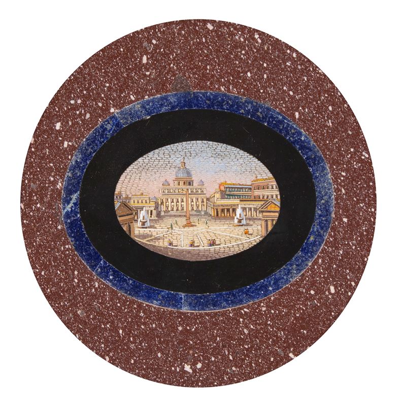 Placca Circolare in Micromosaico