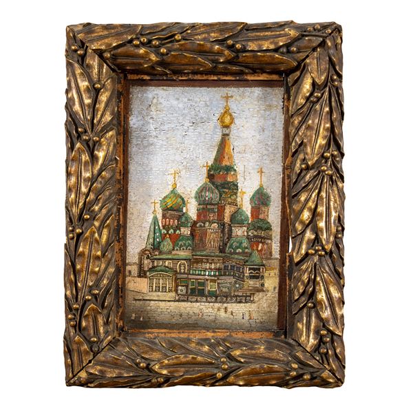 Placca rettangolare in micromosaico