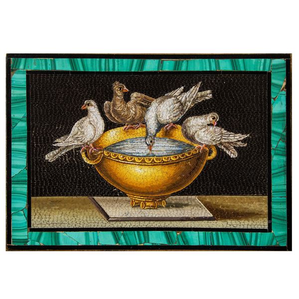 Placca rettangolare in micromosaico