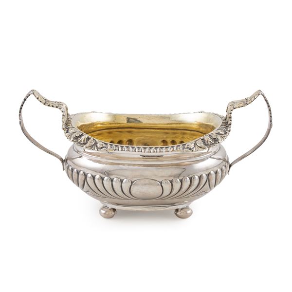 Silver sugar bowl