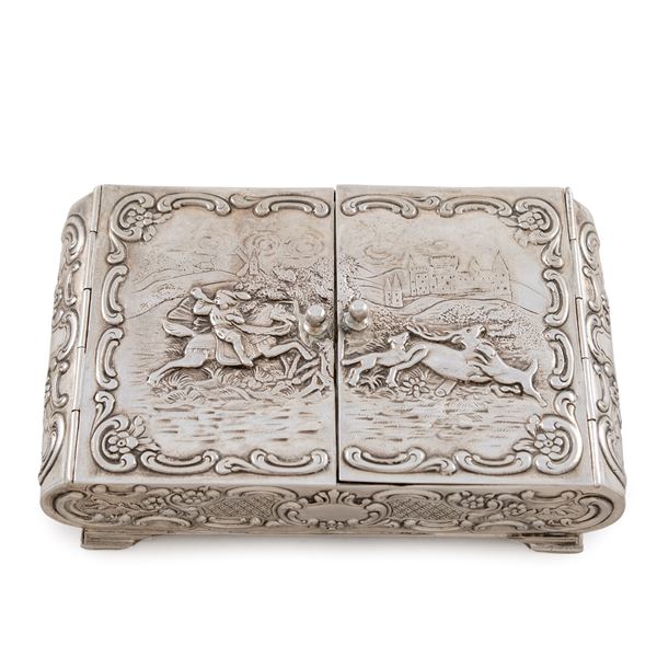 Rectangular silver box  (Germany, 19th century)  - Auction Fine Silver and the Art of the Table - Colasanti Casa d'Aste