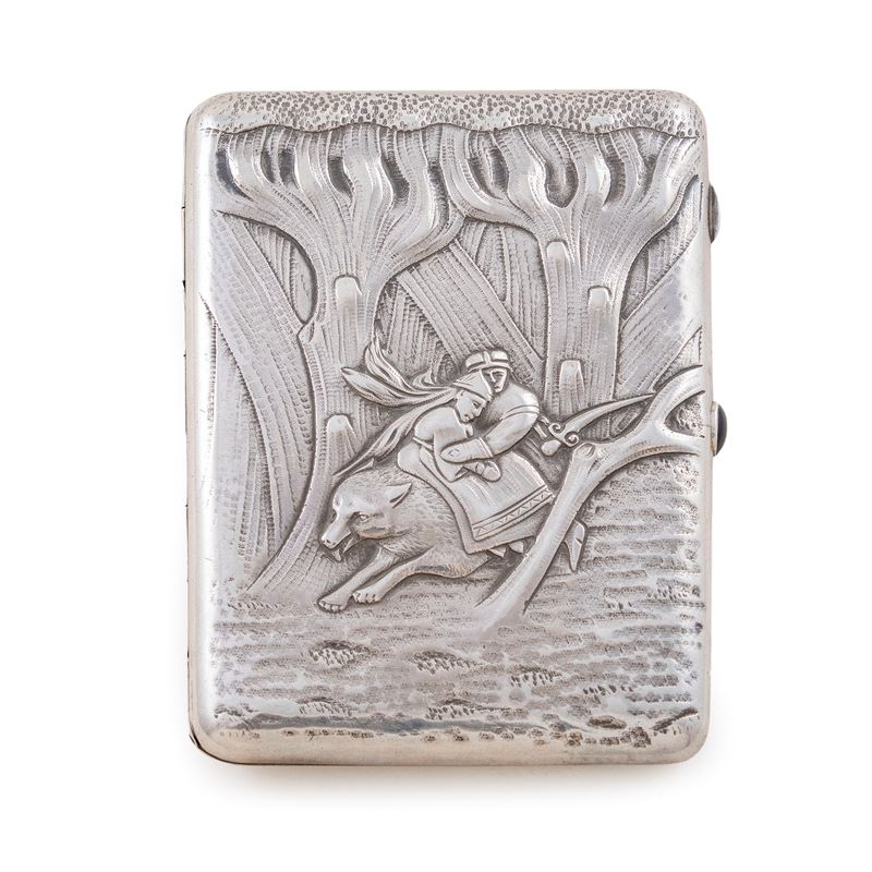 Scatola Portasigarette in Argento