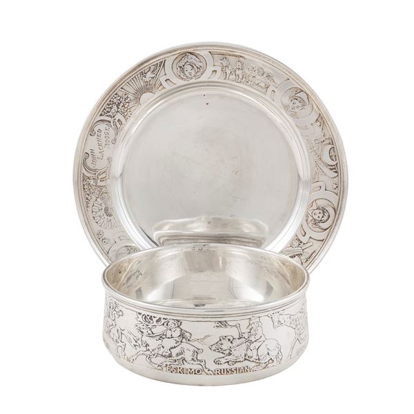 Circular cup with silver saucer  (United States, 19th century)  - Auction Fine Silver and the Art of the Table - Colasanti Casa d'Aste