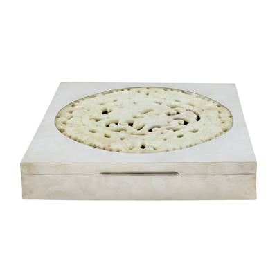 Scatola in Argento con Piastra in Giada