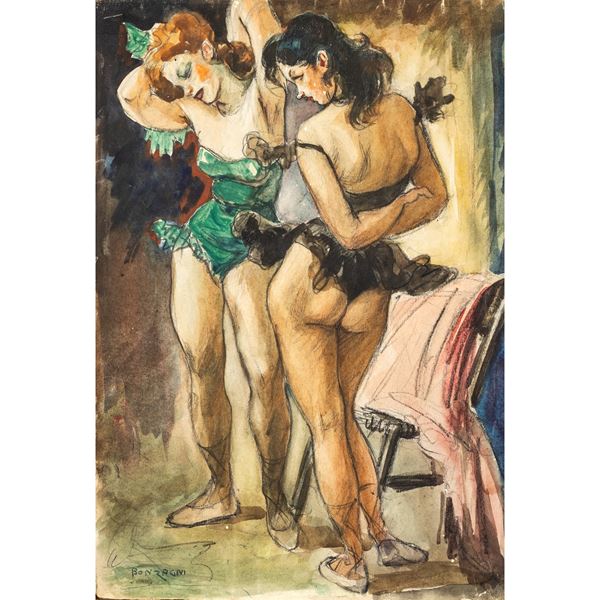 Aroldo Bonzagni  (Cento 1887 - Milano 1918)  - Asta Opere del XIX - XX secolo Web Only - Colasanti Casa d'Aste