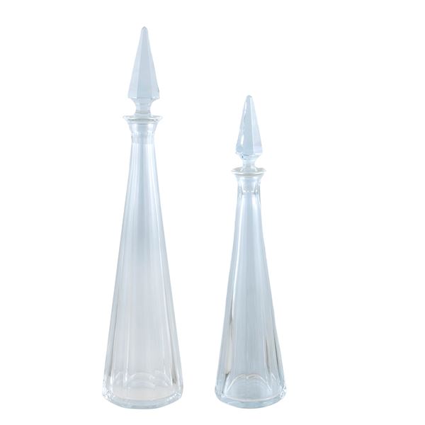 Baccarat, pair of crystal bottles