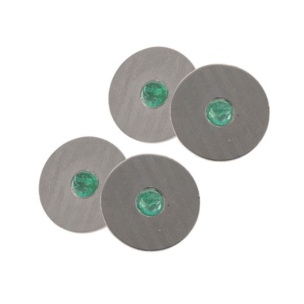Cartier 18kt yellow gold cufflinks in platinum
