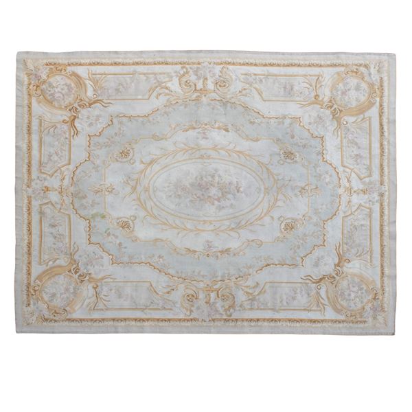 Tappeto stile Aubusson  (XX Sec.)  - Asta Arredi, Sculture, Dipinti Antichi e del XIX Secolo - I - Colasanti Casa d'Aste