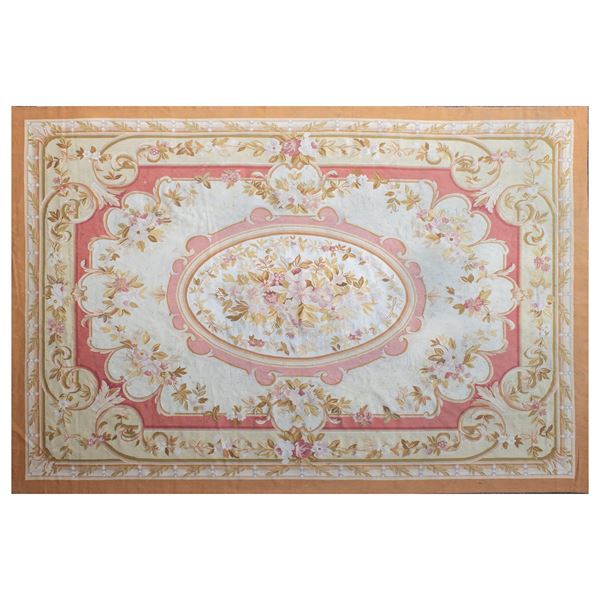 Tappeto stile Aubusson  (XX Sec.)  - Asta Arredi, Sculture, Dipinti Antichi e del XIX Secolo - I - Colasanti Casa d'Aste