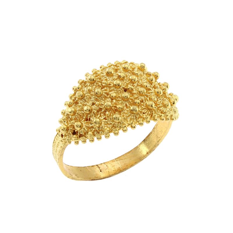 Anello in Oro Giallo 18kt in Filigrana Sarda
