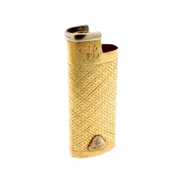 18kt yellow and white gold lighter holder  - Auction Jewels and Watches Web Only - Colasanti Casa d'Aste