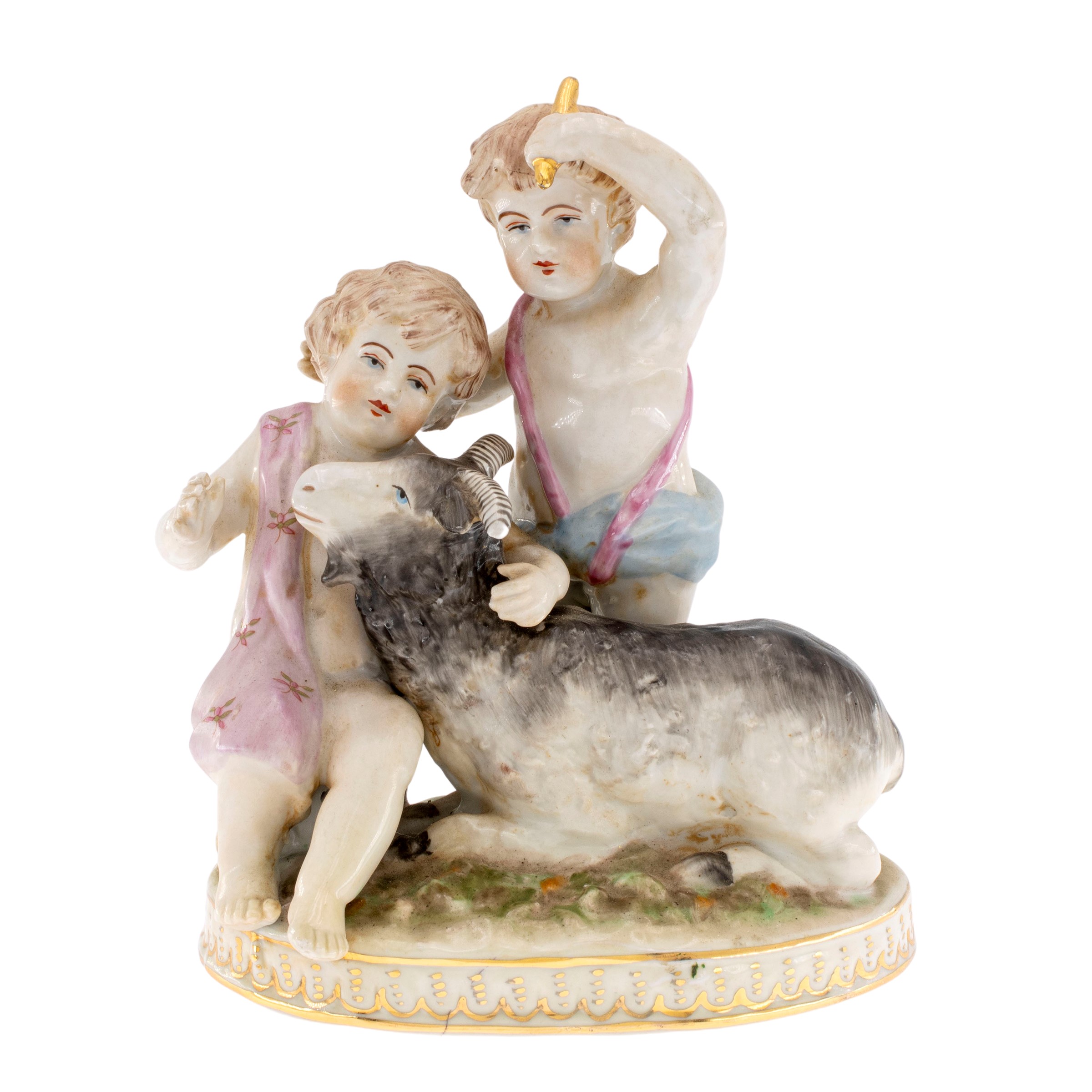 Due Gruppi in Porcellana Policroma
