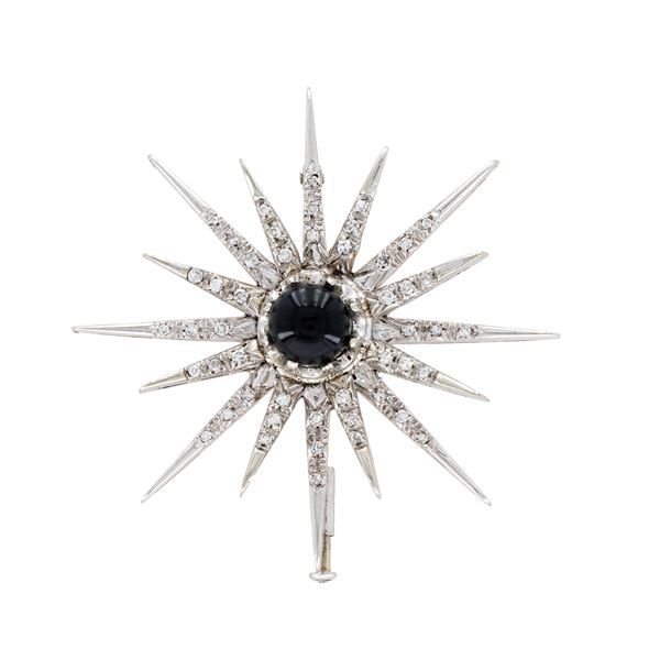 Platinum and diamonds star brooch  - Auction Jewels and Watches - Colasanti Casa d'Aste