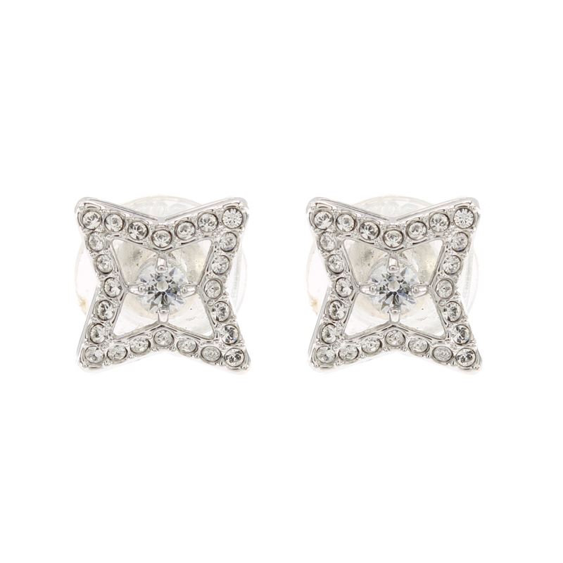 Swarovski Orecchini Bijou a Lobo in Metallo Argentato e Zirconi