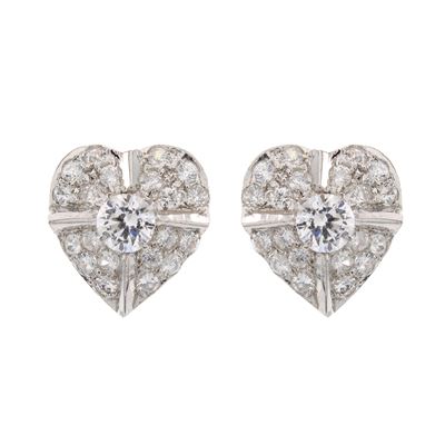 Orecchini Bijou a Lobo Cuori in Argento 925 e Zirconi
