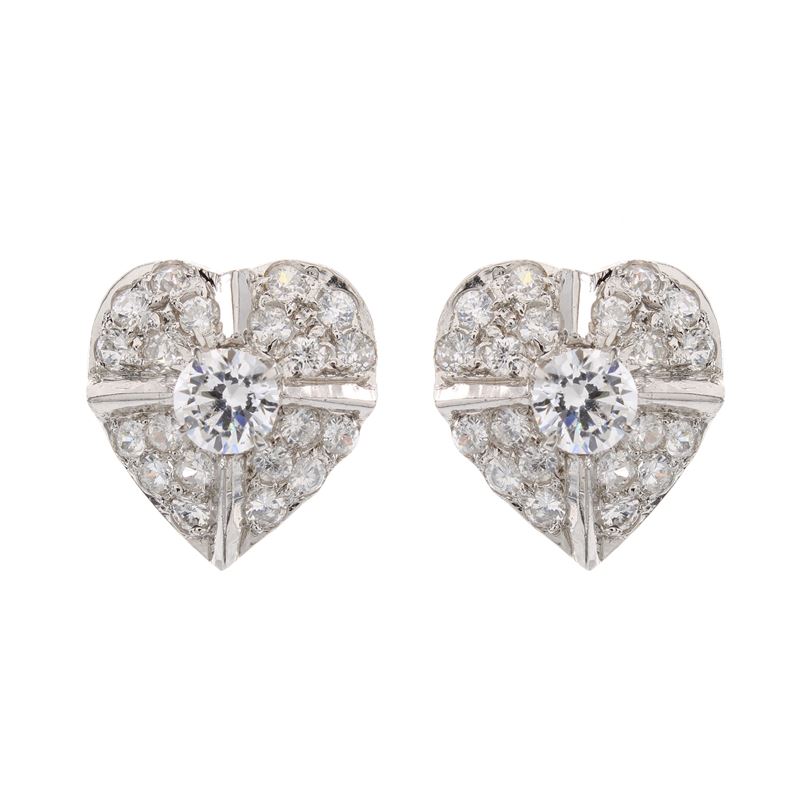 Orecchini Bijou a Lobo Cuori in Argento 925 e Zirconi