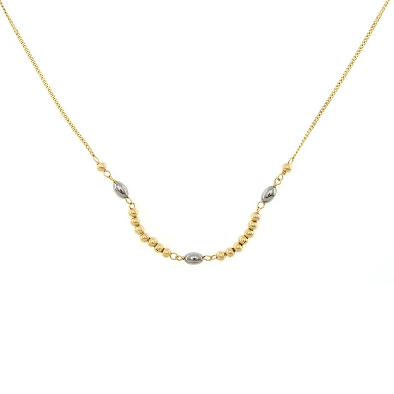 Collana in Oro Giallo 18kt ed Ematite