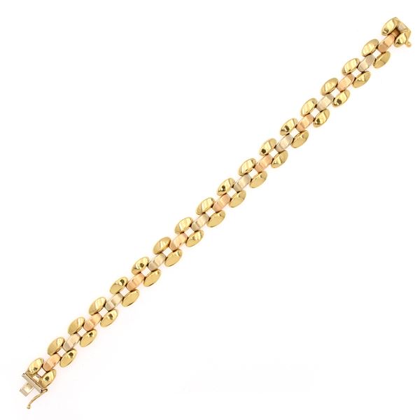 18kt three-color gold bracelet