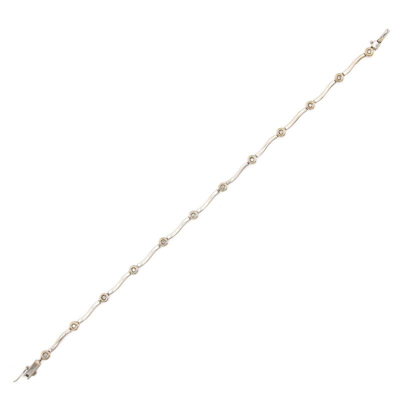 Bracciale in Oro Bianco 18kt e Diamanti