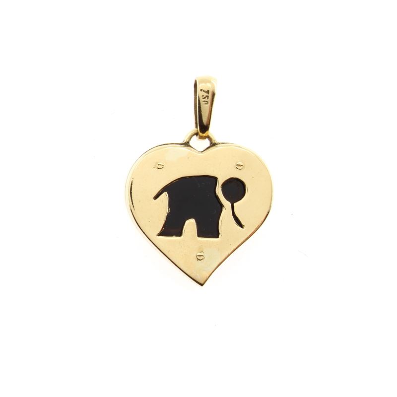 Pendente Cuore in Oro Giallo 18kt