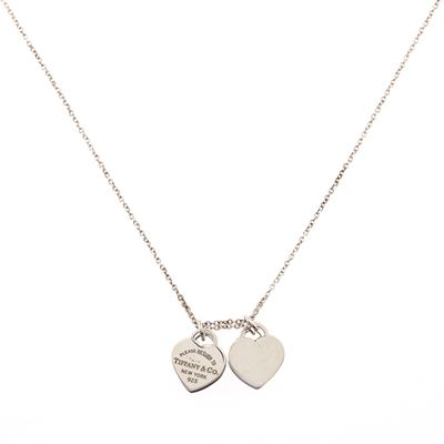 Tiffany & Co. Pendente Mini Doppio Ciondolo a Cuore Collezione Return To Tiffany