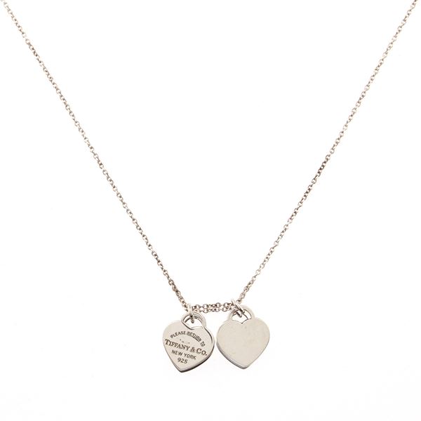 Tiffany & Co. Return to Tiffany collection  mini double heart pendant  - Auction Jewels and Watches Web Only - Colasanti Casa d'Aste