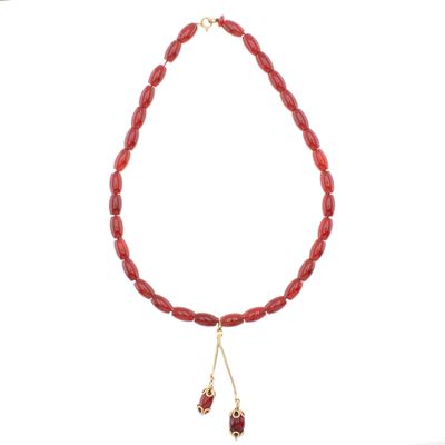 Collana Ad un Filo di Corniola a Barilotti