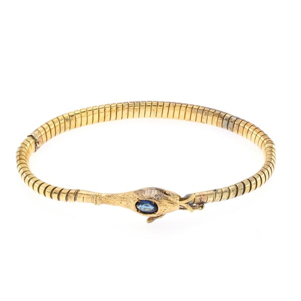 Victorian tubogas snake bracelet  - Auction Jewels and Watches Web Only - Colasanti Casa d'Aste