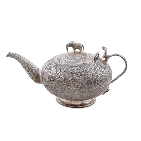 Silver teapot