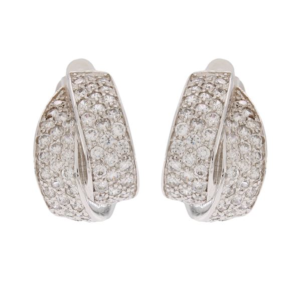 925 silver and zircons bijou earrings  - Auction Jewels and Watches Web Only - Colasanti Casa d'Aste