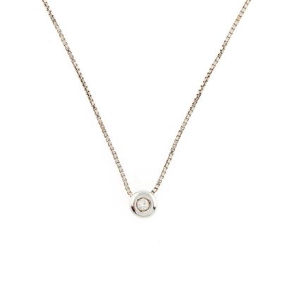 Punto Luce in Oro Bianco 18kt con Diamante Taglio Brillante