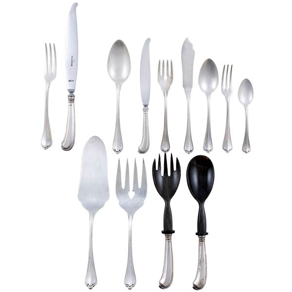 Silver cutlery service (187)  (Italy, 20th century)  - Auction Fine Silver and the Art of the Table - Colasanti Casa d'Aste