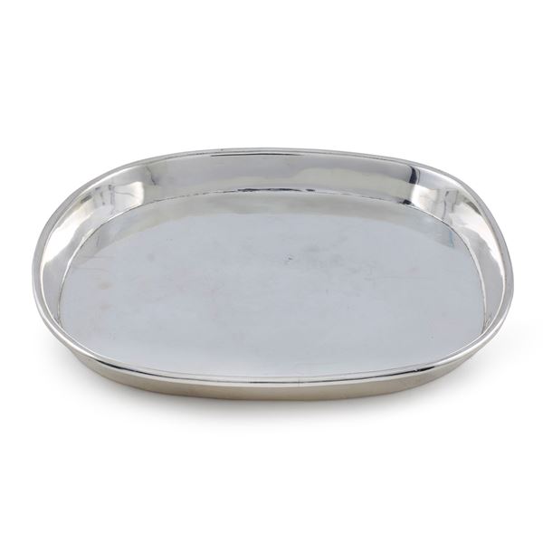 Oval silver tray