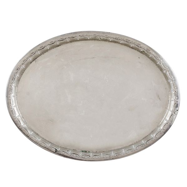 Oval silver tray  (Italy, 20th century)  - Auction Fine Silver and the Art of the Table - Colasanti Casa d'Aste