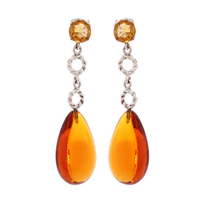 Orecchini Bijou in Argento e Pietre Idrotermali