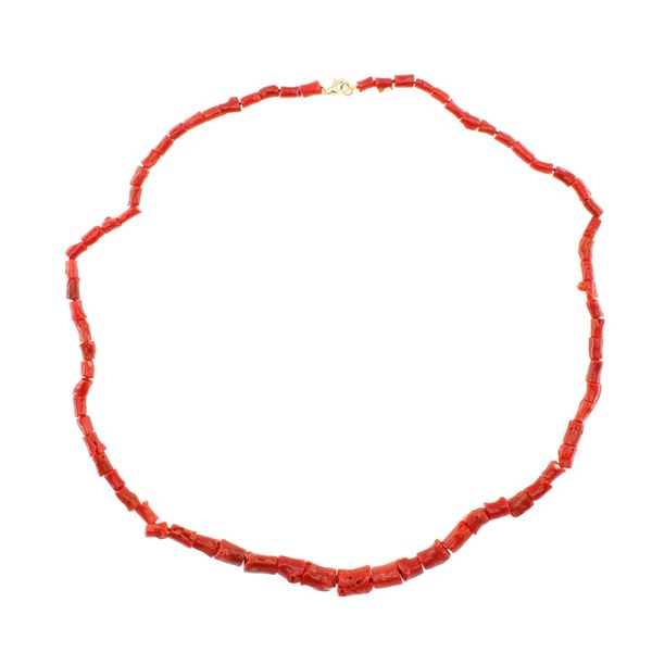 Single strand of coral necklace