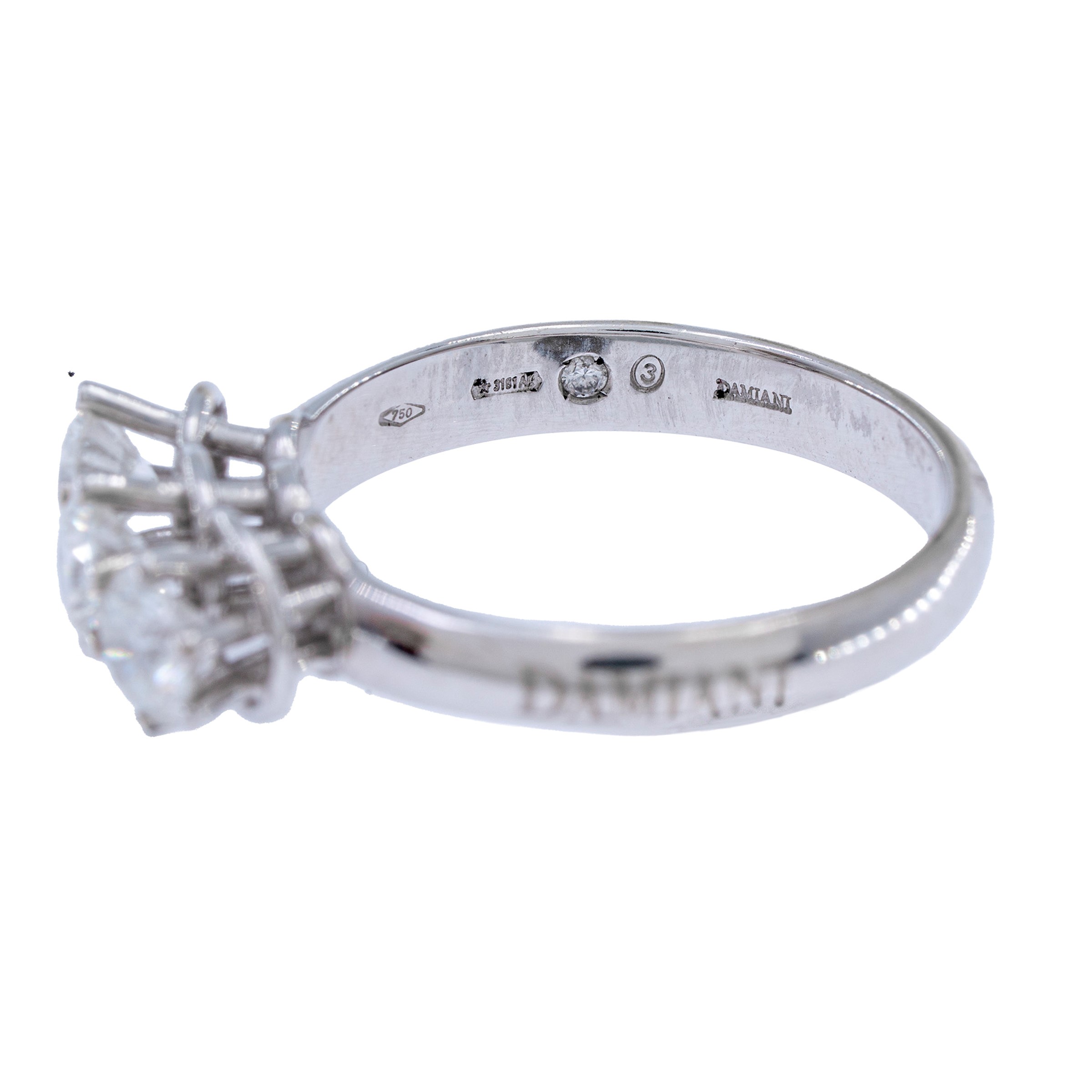 Damiani Anello Trilogy in Oro Bianco 18kt